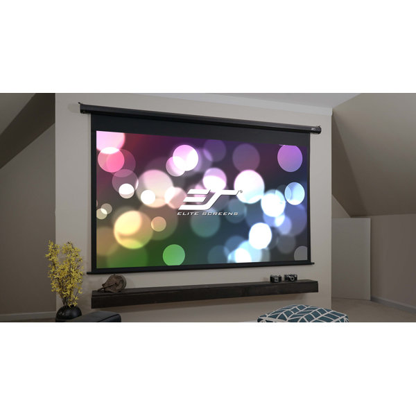 Elite Screens Spectrum Series White Electric Wall/Ceiling Mounted